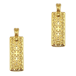 Colgantes met&aacute;licos DQ Dorado (sin n&iacute;quel)