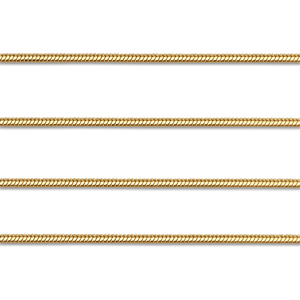 Fornituras Acero Inox cadena jasseron serpiente Dorado