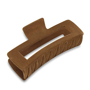 Accesorios pinza para el pelo terciopelo Marr&oacute;n oscuro