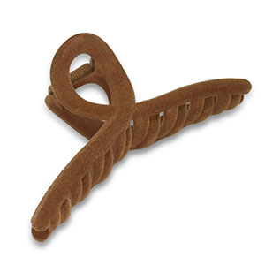 Accesorios pinza para el pelo terciopelo Marr&oacute;n