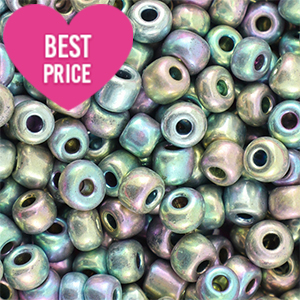 Rocalla cristal 8/0 (3mm) Multicolor galaxy met&aacute;lico brillante