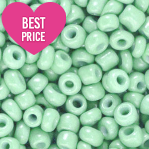 Rocalla cristal 8/0 (3mm) Verde reto&ntilde;o de primavera