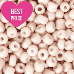 Rocalla cristal 8/0 (3mm) Rosa flor de primavera