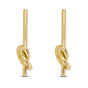 Pendientes Acero Inox nudo Dorado