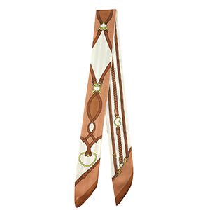 Bandana Pa&ntilde;uelo con trenza Blancuzco-marr&oacute;n claro-marr&oacute;n