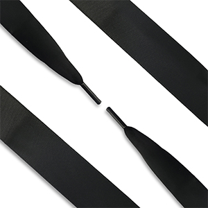 Cord&oacute;n de zapato trendy de organza Negro