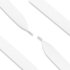 Cord&oacute;n de zapato trendy de organza Blanco