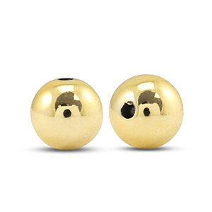 Abalorios met&aacute;licos redondos 12mm Dorado met&aacute;lico