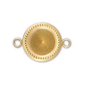 BY31&reg; Entrepieza Acero Inox con engaste para SS39 chat&oacute;n Dorado