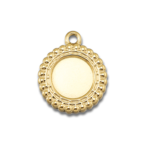 BY31&reg; Colgantes Acero Inox con engaste para SS34 base plana Dorado