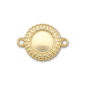 BY31&reg; Entrepieza Acero Inox con engaste para SS30 base plana Dorado