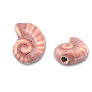 Abalorios de cer&aacute;mica concha Rosa vintage