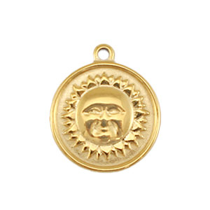Colgantes acero inox sol Dorado