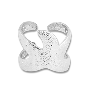 Anillos Acero Inox estrella de mar Plateado