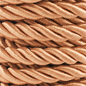 Cord&oacute;n trendy espiral 10mm Marr&oacute;n camel