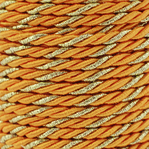 Cord&oacute;n trendy espiral 3mm Naranja-dorado