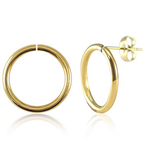 Pendientes Acero Inox 18mm Dorado