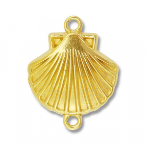 Entrepieza Acero Inox conchas Dorado