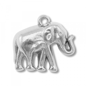Colgantes Acero Inox elefante Plateado