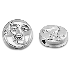 Abalorios Acero Inox luna & sol Plateado
