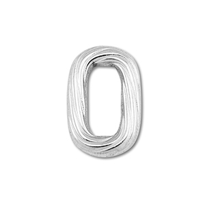 Fornituras Acero Inox entrepieza &oacute;valo Plateado