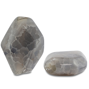 Piedras Naturales abalorios Calcedonia  irregular Gris