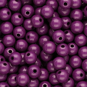 Abalorios acr&iacute;licos 8 mm brillante Morado berenjena
