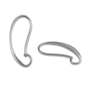 Fornituras Acero Inox pendientes de gancho Plateado