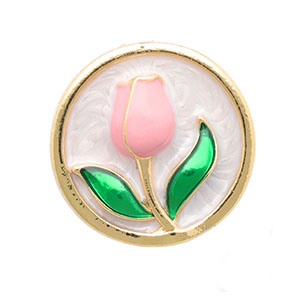 Pins tulip&aacute;n Dorado-rosa claro-verde-blanco