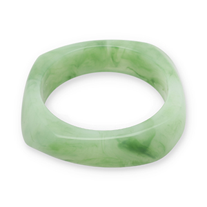 Pulseras bangle de resina Verde