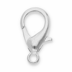 Fornituras met&aacute;licos DQ mosquet&oacute;n Plateado vieja (sin n&iacute;quel)