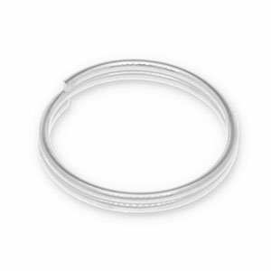 Fornituras met&aacute;licos DQ anillos dobles Plateado vieja (sin n&iacute;quel)