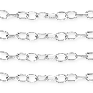 Fornituras aluminio cadena jasseron anclaje Plateado