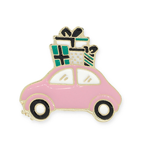 Broches auto con regalos Dorado-rosa-blanco-verde