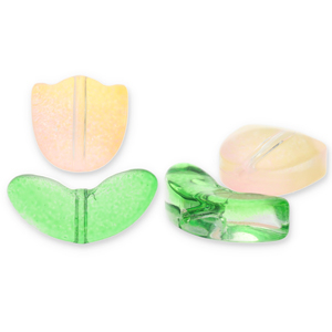 Abalorios de vidrio tulip&aacute;n Rosa melocot&oacute;n