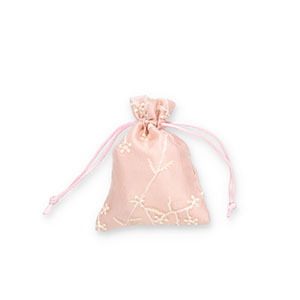 Bolso de organza flor Rosa vintage-blancuzco