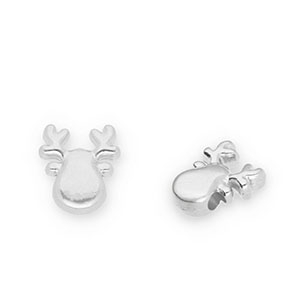 Abalorios met&aacute;licos DQ reno Plateado vieja (sin n&iacute;quel)