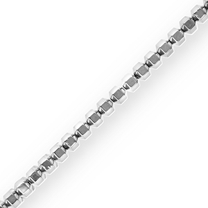 Abalorios Hematita hex&aacute;gono Plateado