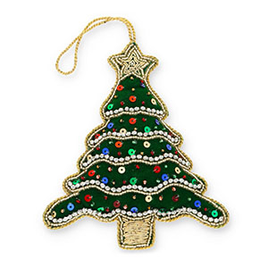 Colgantes trendy &aacute;rbol de Navidad Verde-dorado-plateado-multicolor