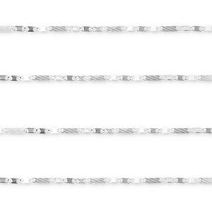 Fornituras Acero Inox cadena jasseron de eslab&oacute;n figaro Plateado