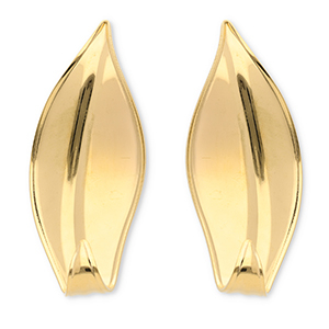 Pendientes Acero Inox hoja Dorado