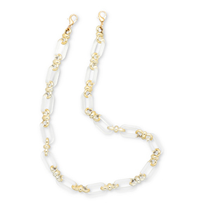 Correas de mu&ntilde;eca trendy para m&oacute;vil en acr&iacute;lico Transparente-dorado