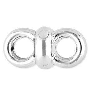 Cadena acr&iacute;lico entrepiezas Plateado