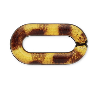 Cadena acr&iacute;lica de 20 mm con eslabones sueltos Marr&oacute;n dorado