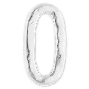 Fornituras Acero Inox entrepieza &oacute;valo Plateado