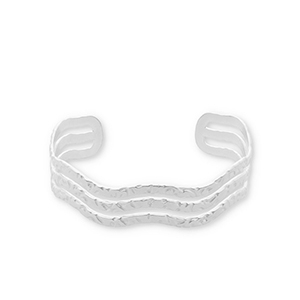 Pulseras Acero Inox bangle Plateado