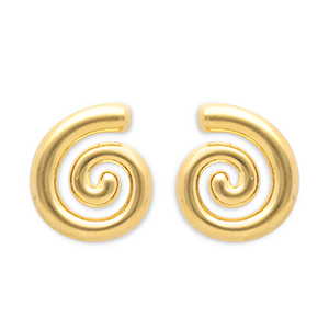 Pendientes Acero Inox espiral Dorado