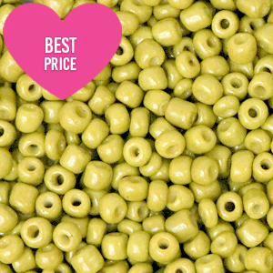 Rocalla cristal 8/0 (3mm) Verde lima