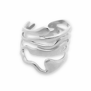 Anillos Acero Inox Plateado