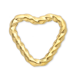 Fornituras acero inox entrepieza coraz&oacute;n Dorado